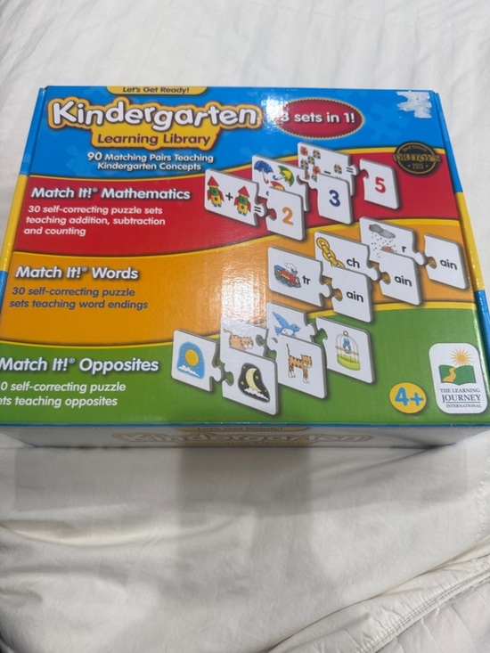 Other - Kindergarten Learning Library Matching Puzzle Set - Blue/Red/Yellow/Green